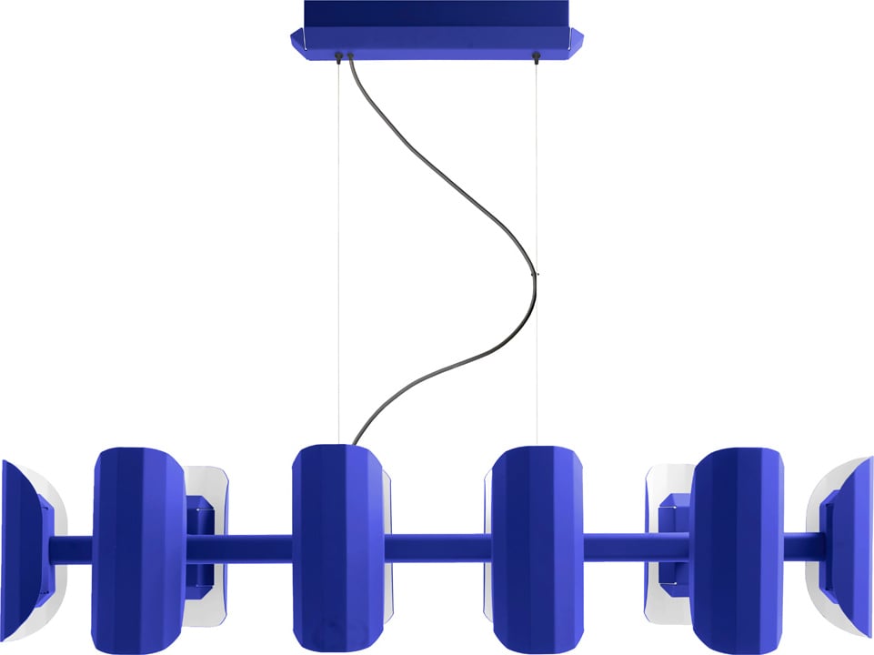 Lampa wisząca wieloramienna Apolin kobaltowa