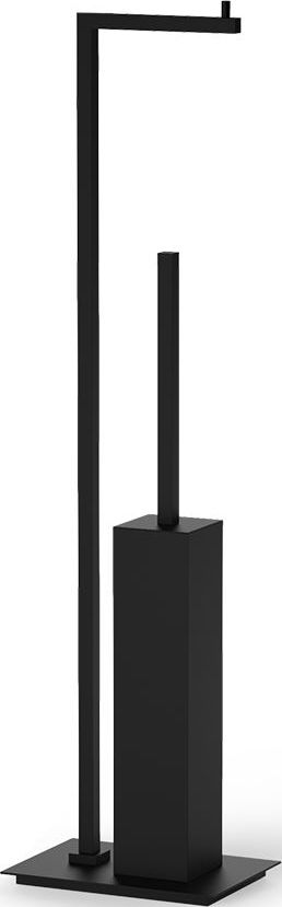 Stojak na papier toaletowy i szczotka do WC Corner czarny mat