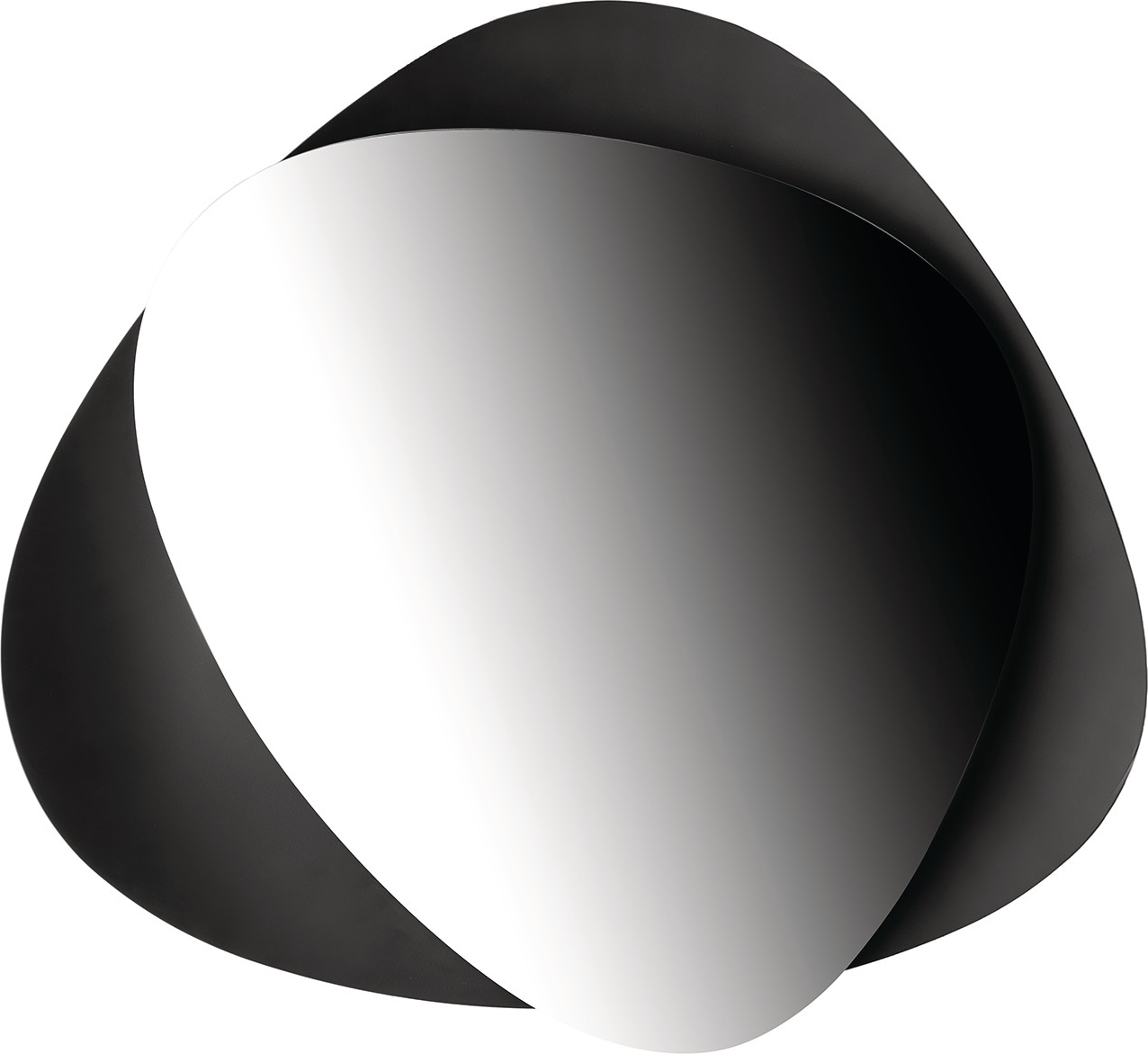 Lustro ścienne Colombina czarne ze stalową ramą