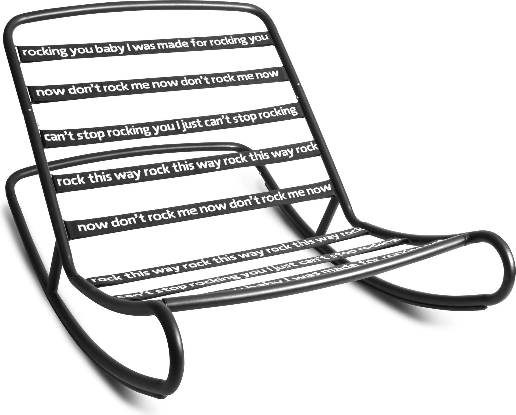 Fotel bujany Rock'n Roll antracytowy