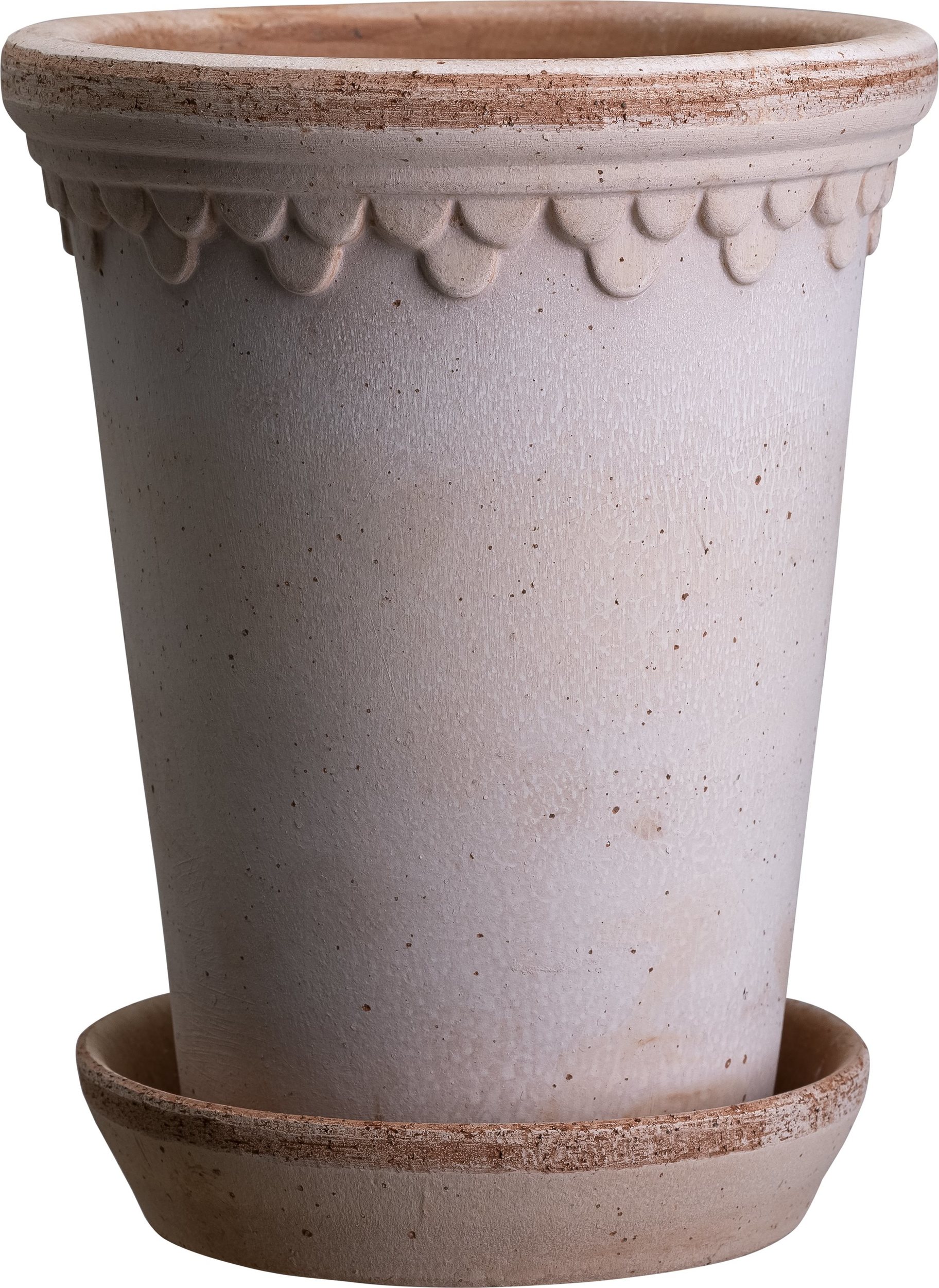 Doniczka Københavner wysoka 18 cm różowa z podstawką