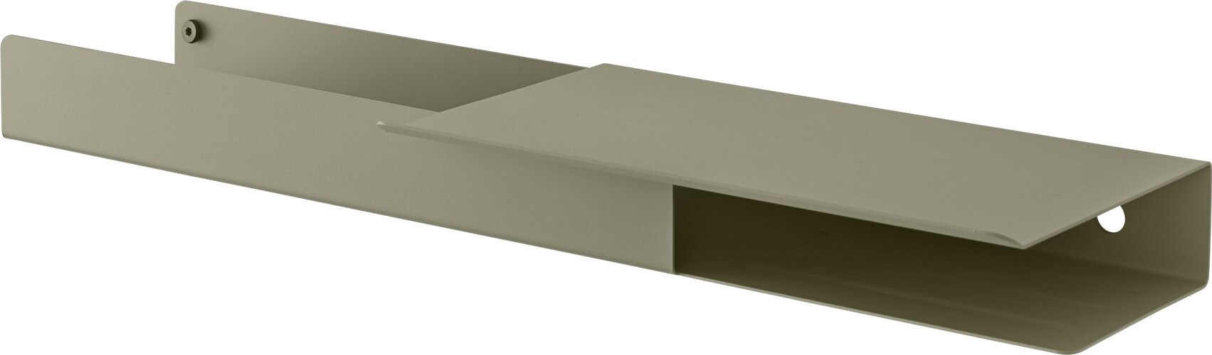 Półka ścienna Folded 62 x 5,4 cm oliwkowa