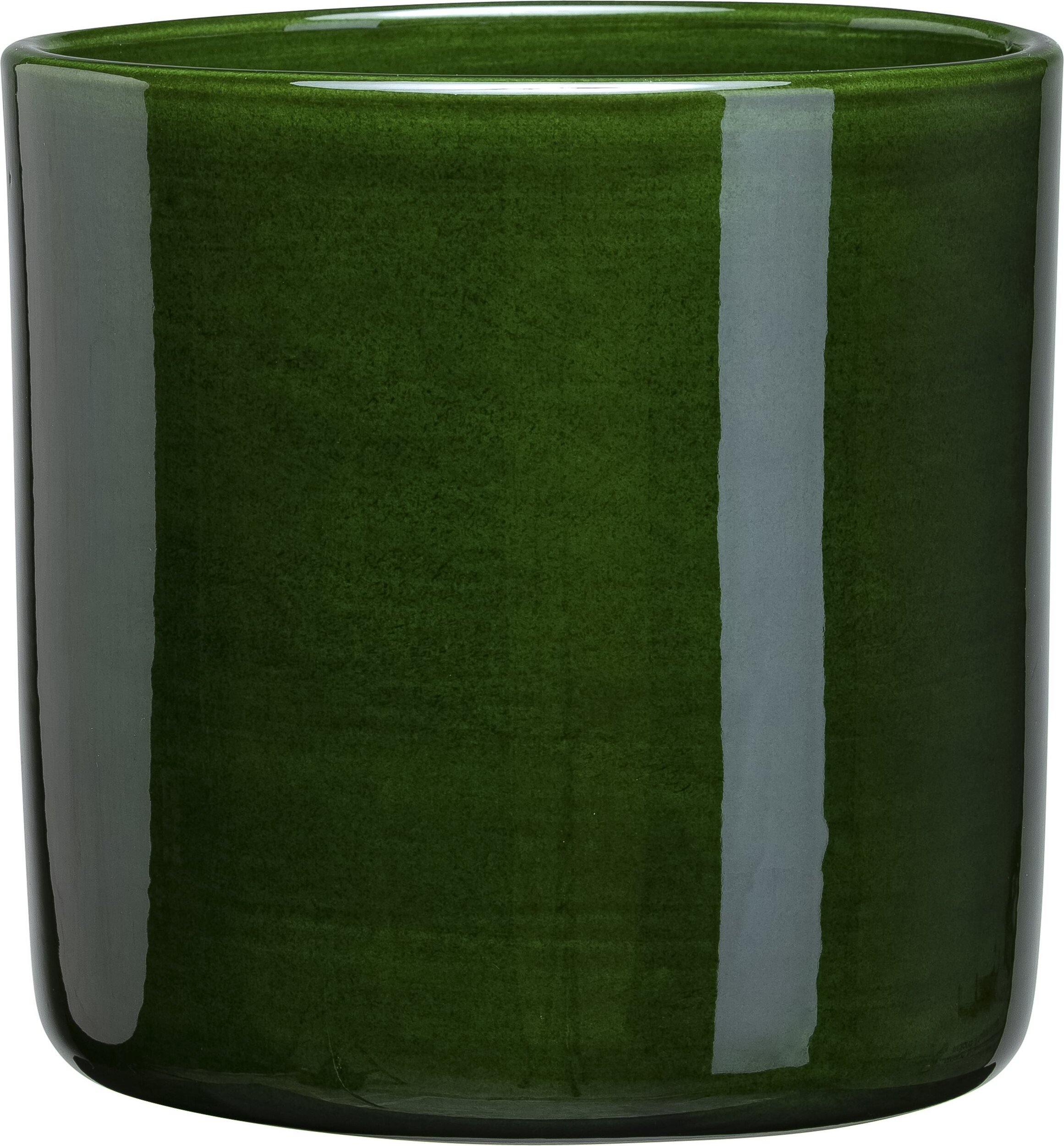 Osłonka na doniczkę Romeo 15 cm zielona szkliwiona