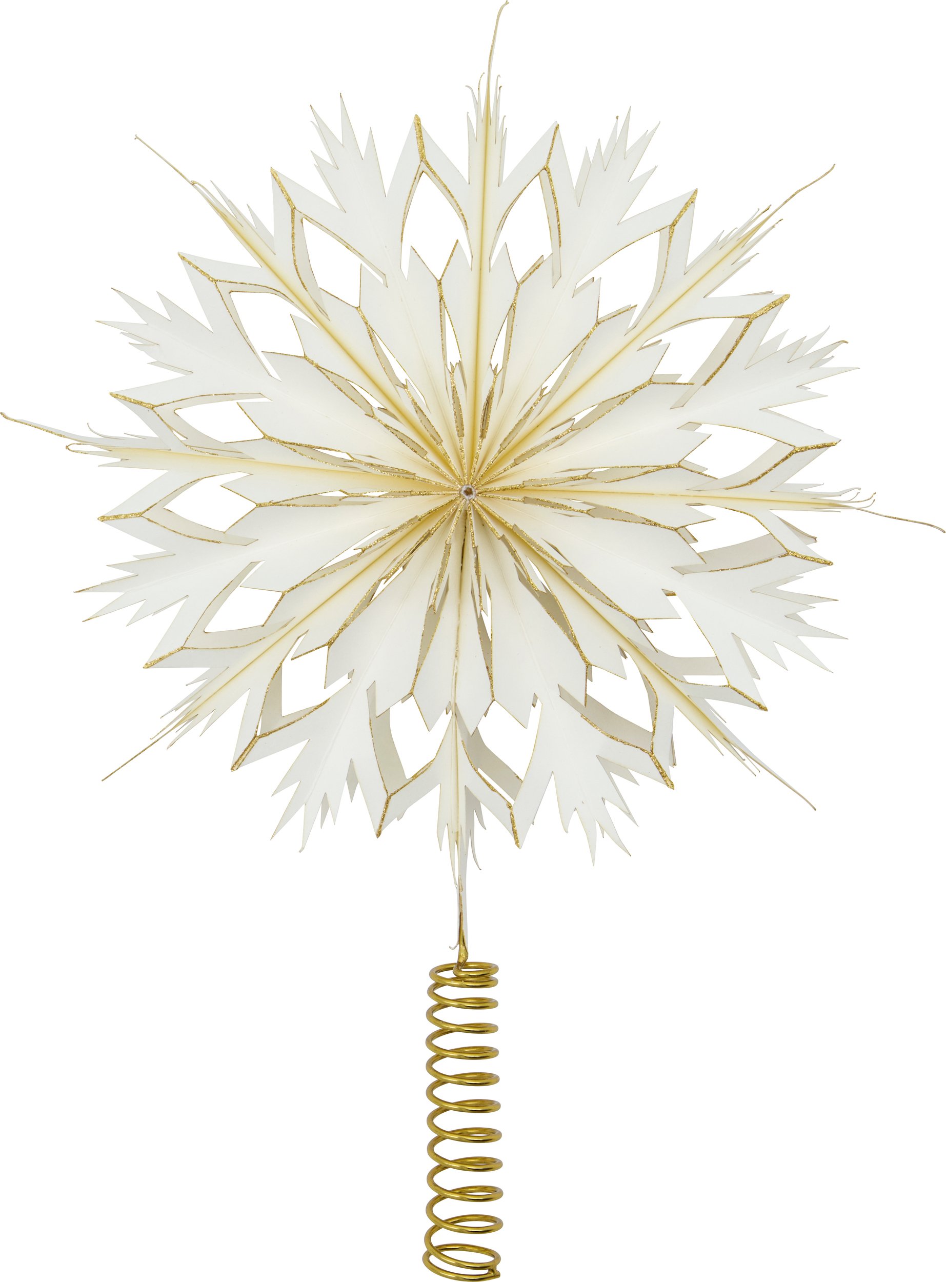 Gwiazda na czubek choinki HDAlsta biało-złota