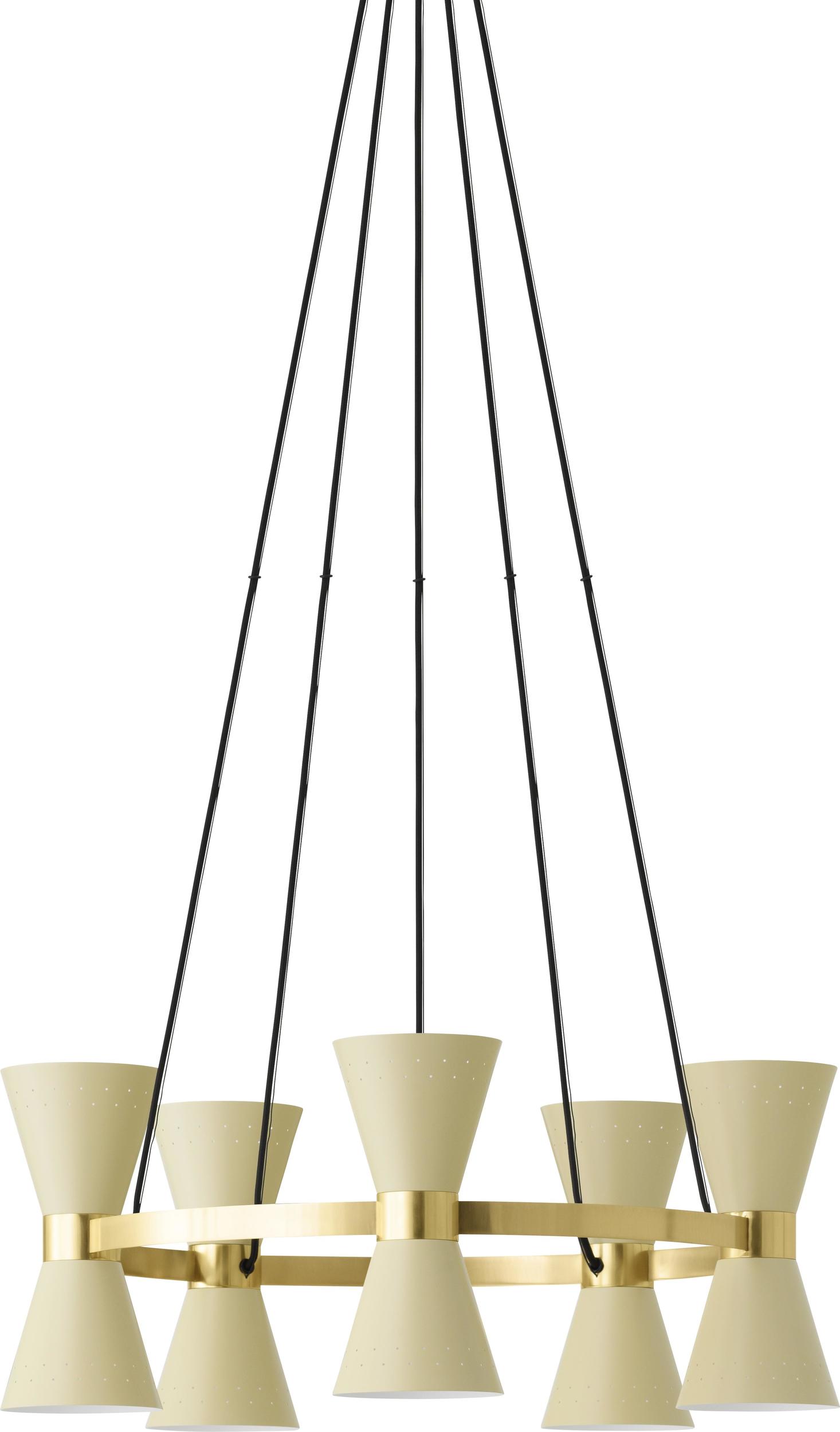 Żyrandol Collector kremowy pięcioramienny