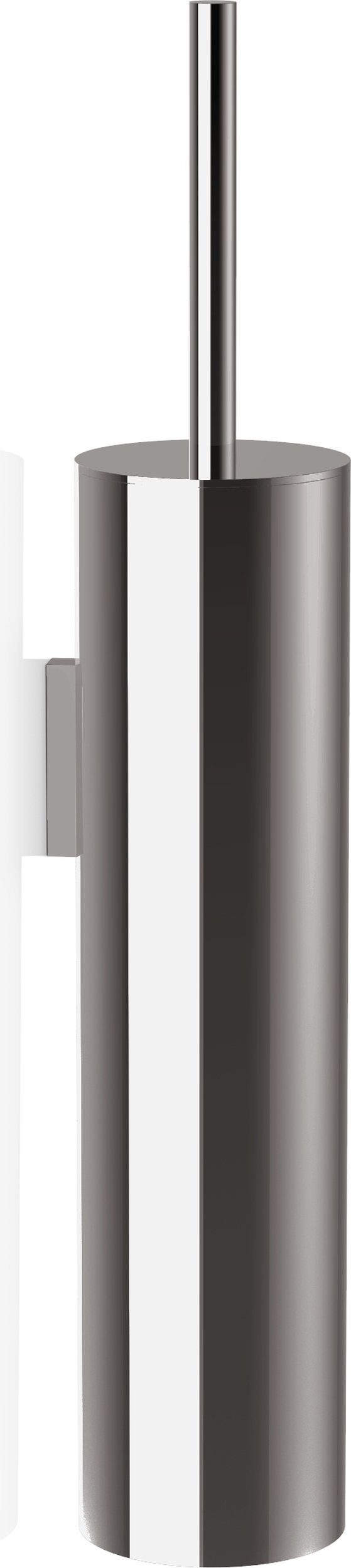 Szczotka do WC Mikado chrom-czarna ścienna z powłoką PVD