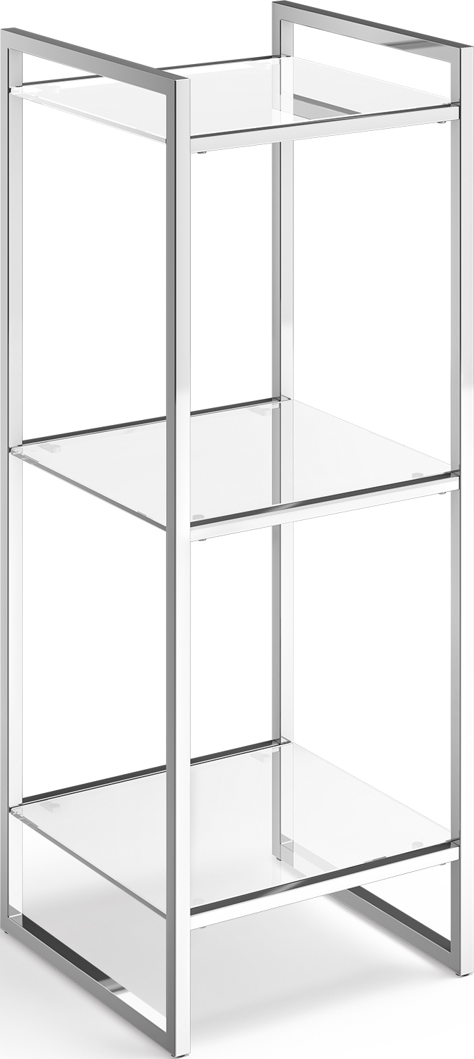 Regał łazienkowy Ponio stal nierdzewna błyszcząca