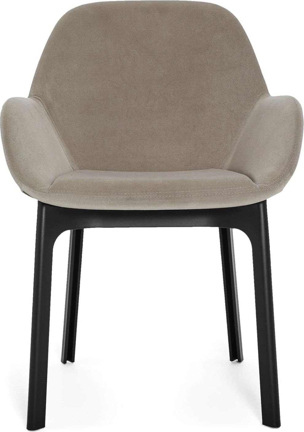 Fotel Clap Aquaclean beżowy z czarną ramą