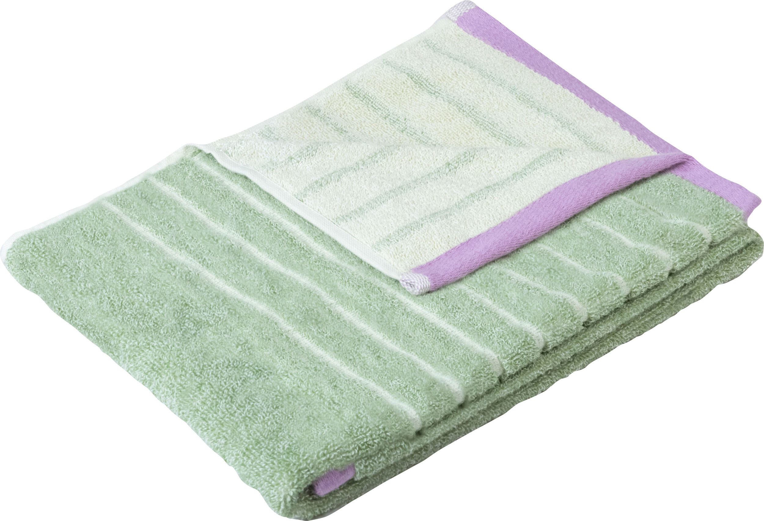 Ręcznik Hübsch 70 x 140 cm zielono-różowy