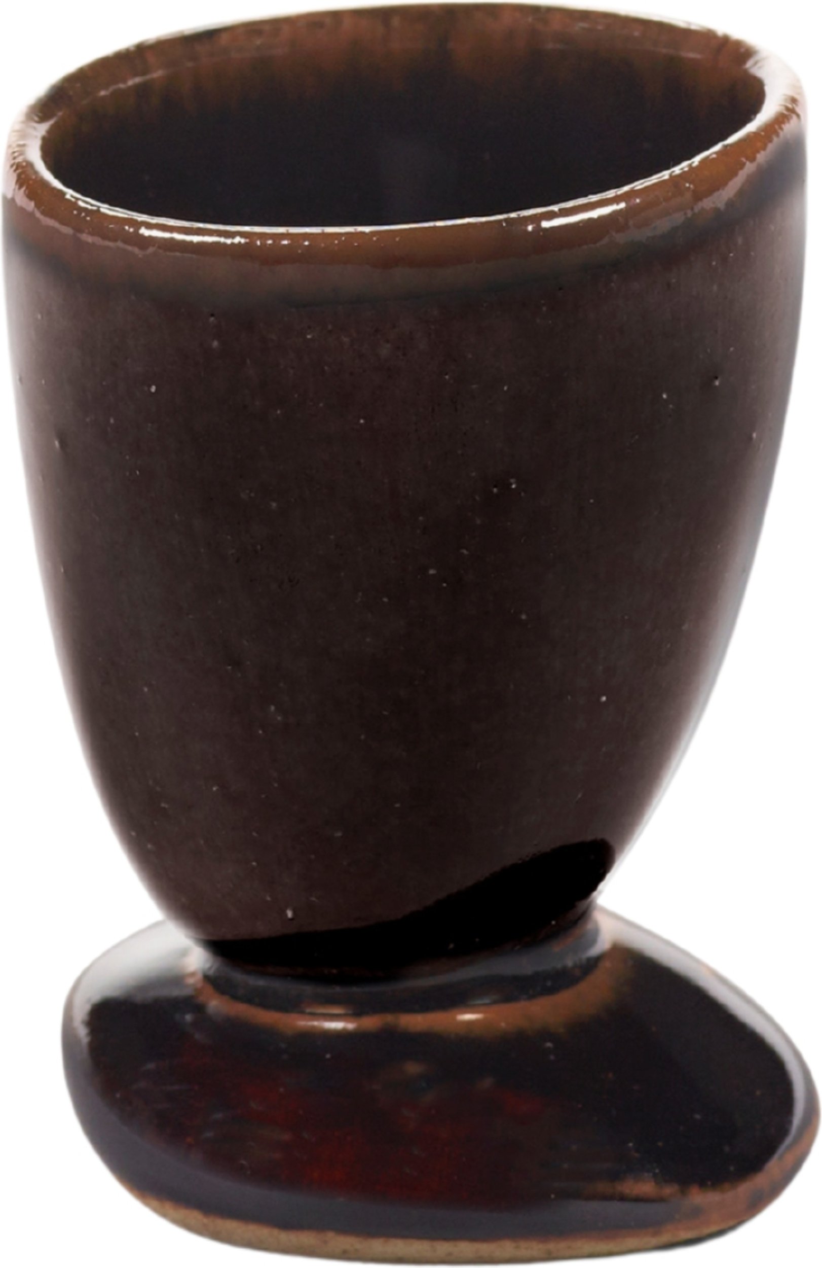 Kieliszek na jajko Out of Lines brązowo-czarny