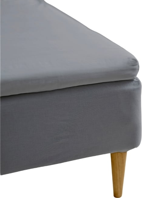 Prześcieradło z gumką Calm 140 x 200 x 8 cm szare