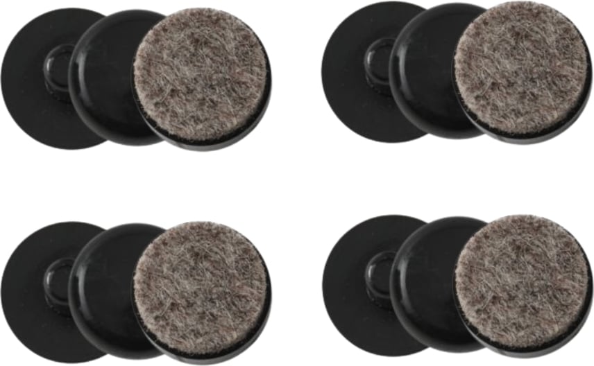 Podkładki pod nóżki krzesła Visu czarne 4 szt.