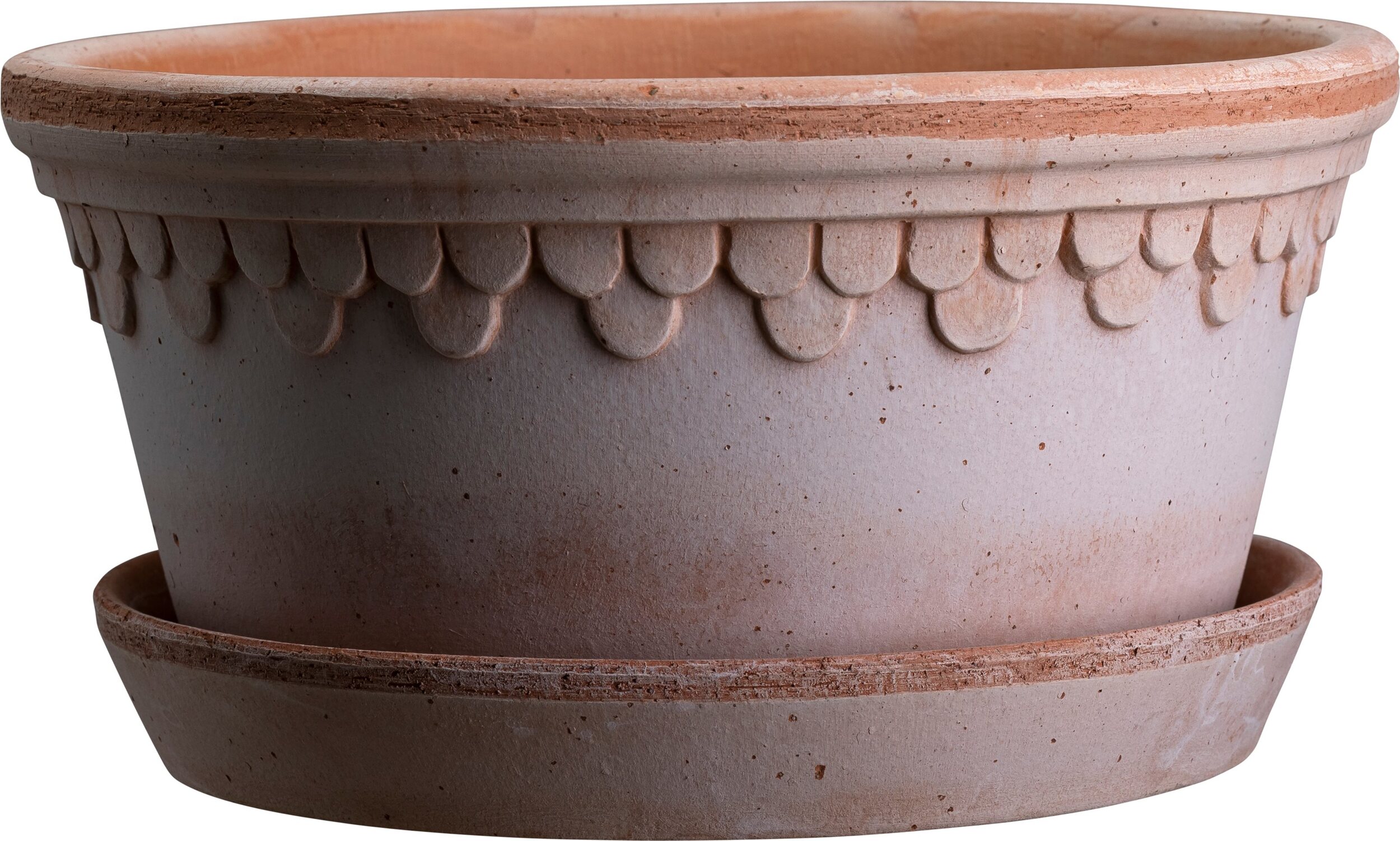 Doniczka Københavner niska 30 cm różowa z podstawką