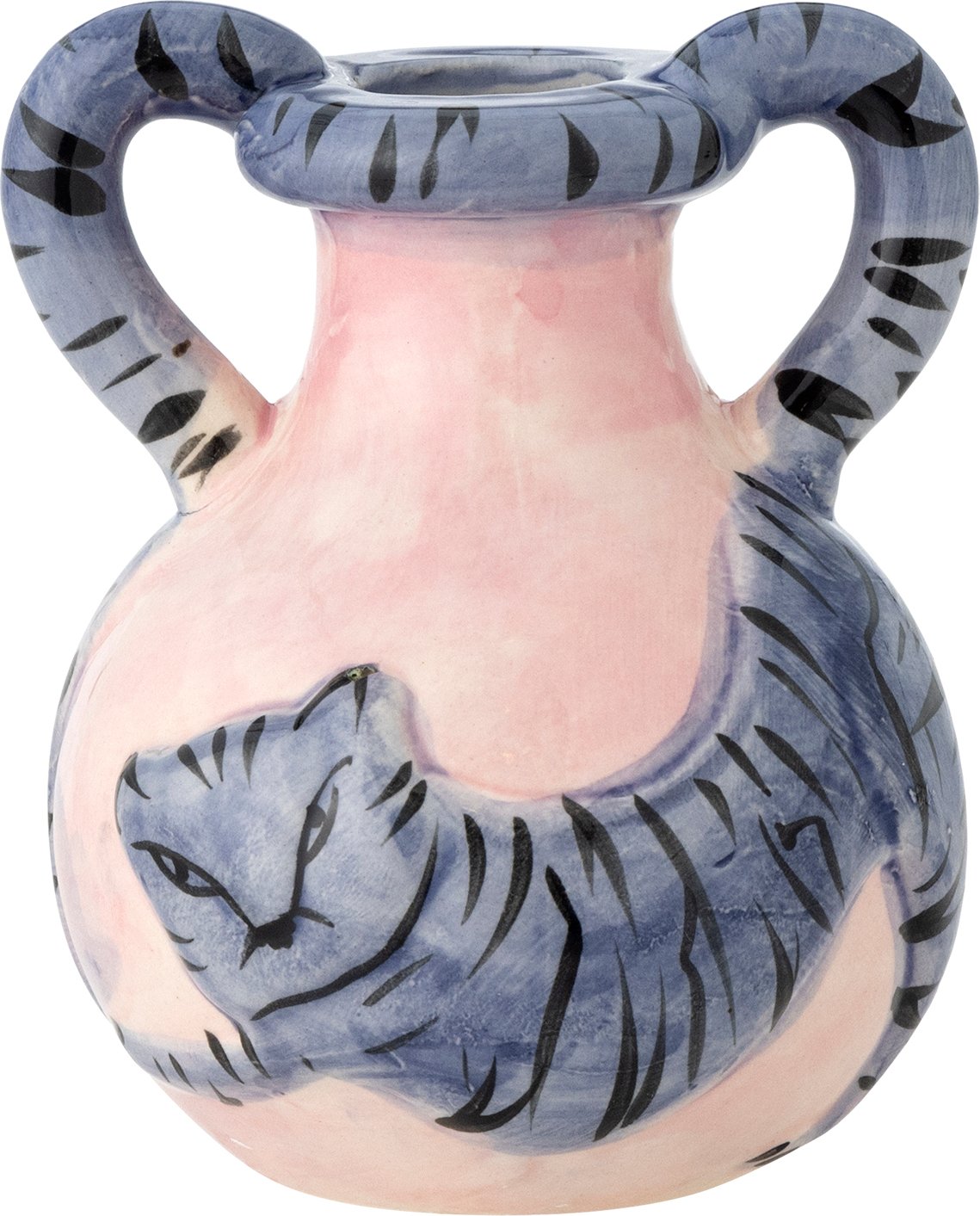 Świecznik na klasyczną świecę Ryker 10 cm różowo-niebieski