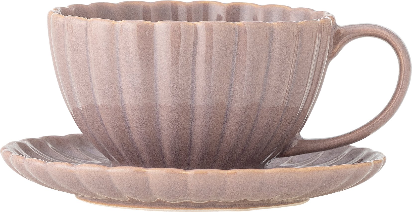 Filiżanka Latina 220 ml różowa ze spodkiem