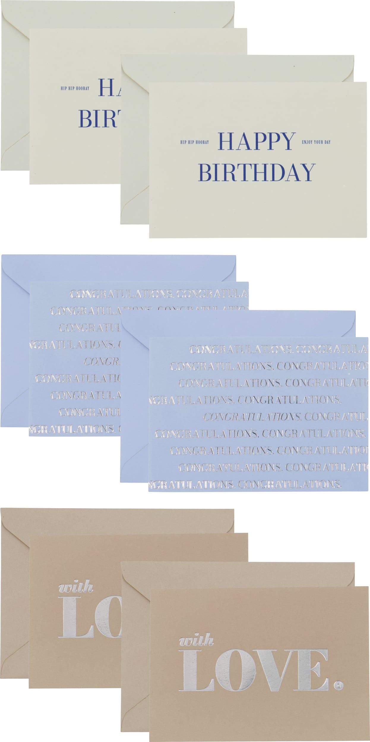 Kartki okolicznościowe z kopertami HDGreeting papierowe 6 szt.