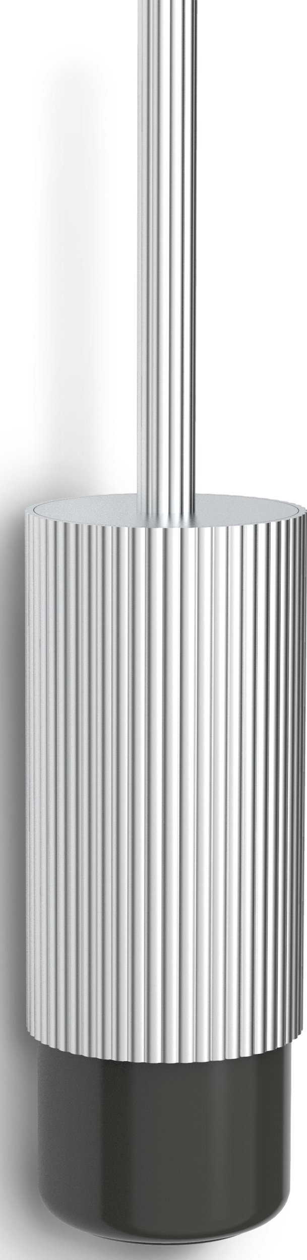 Szczotka do WC Of Line srebrna ścienna z czarną podstawą