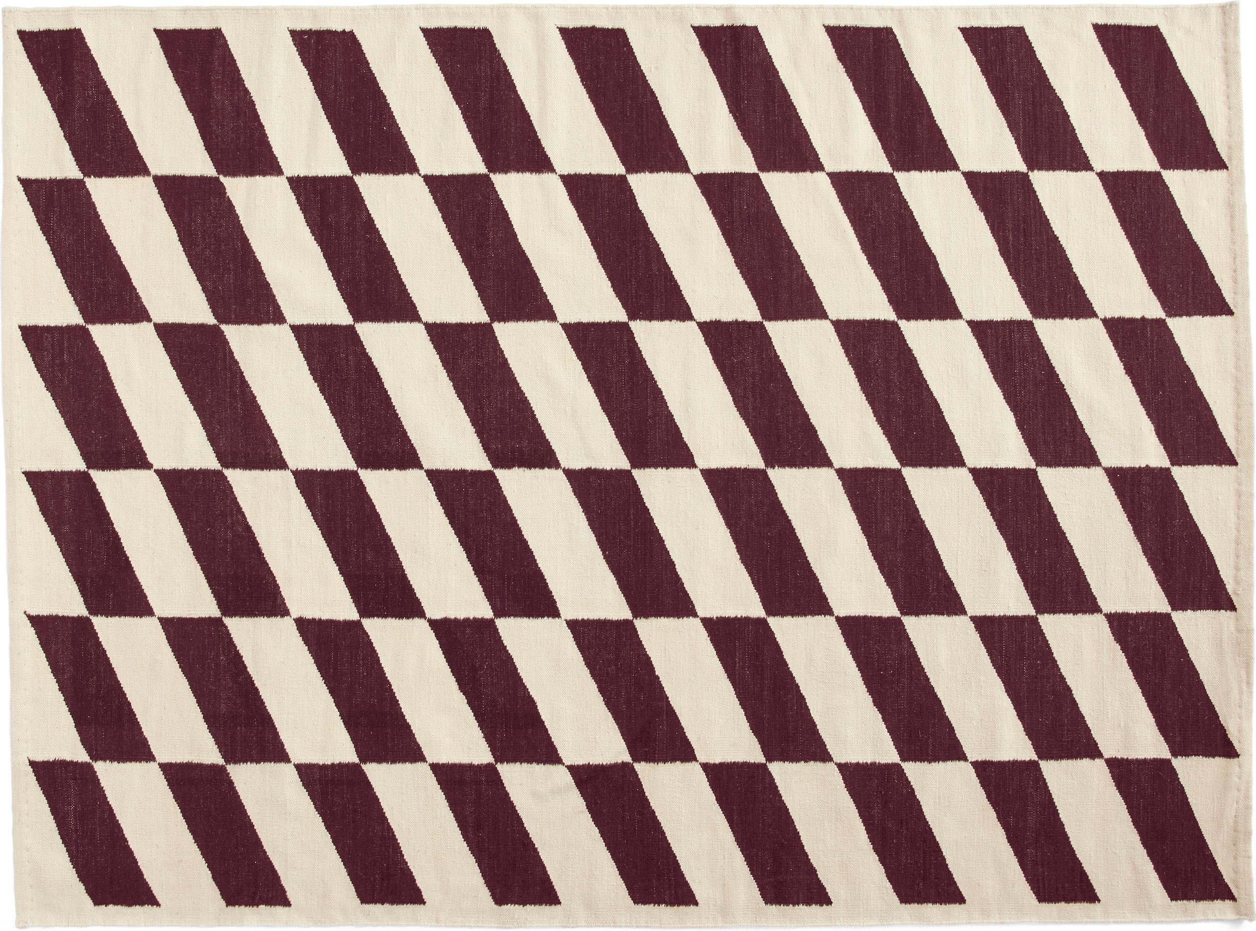 Dywan Shift Kelim 170 x 240 cm burgundowo-beżowy