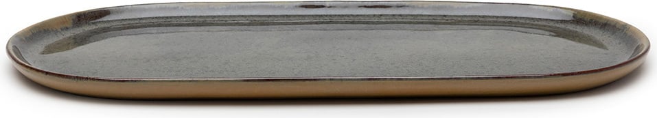Półmisek owalny Surface 35,5 cm czarno-szary