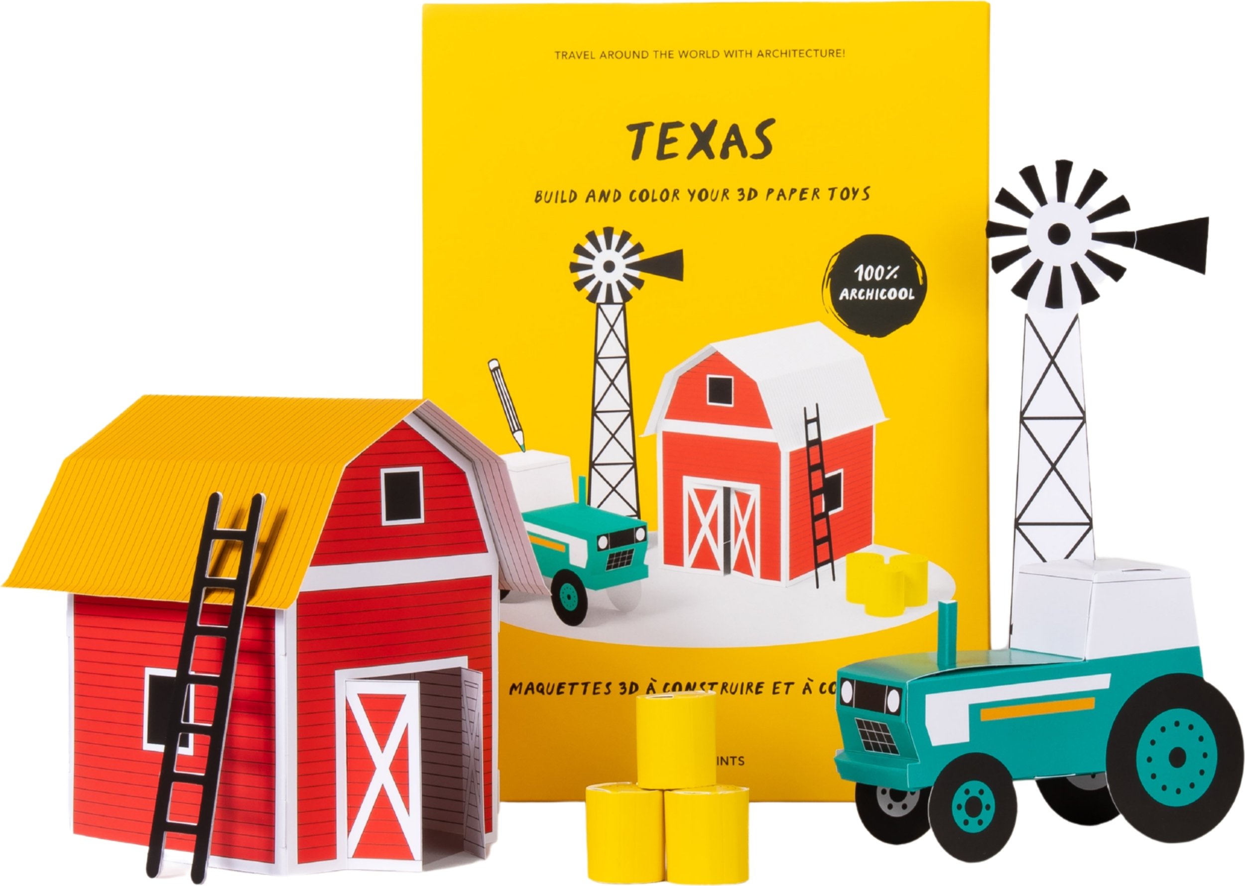 Zestaw do składania z papieru i kolorowania Model Texas