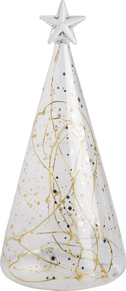 Lampion LED Raeder choinka 22 cm złoty