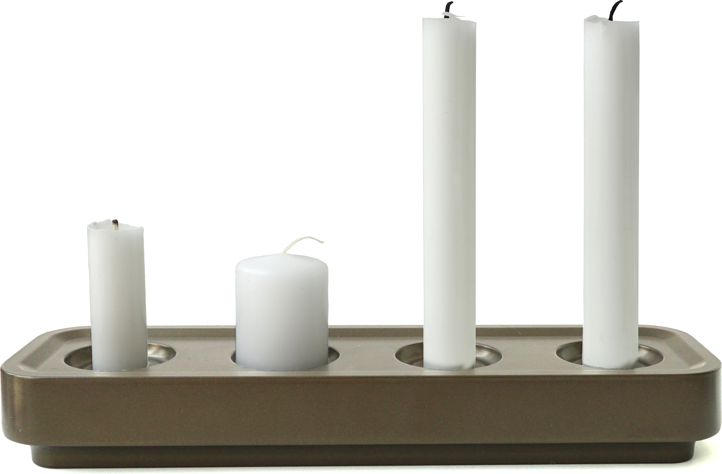 Świecznik Stumpastaken Long brązowe aluminium