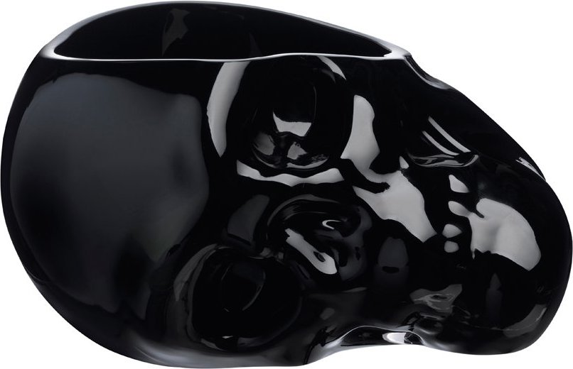 Miseczka Memento Mori czaszka 13 cm czarna