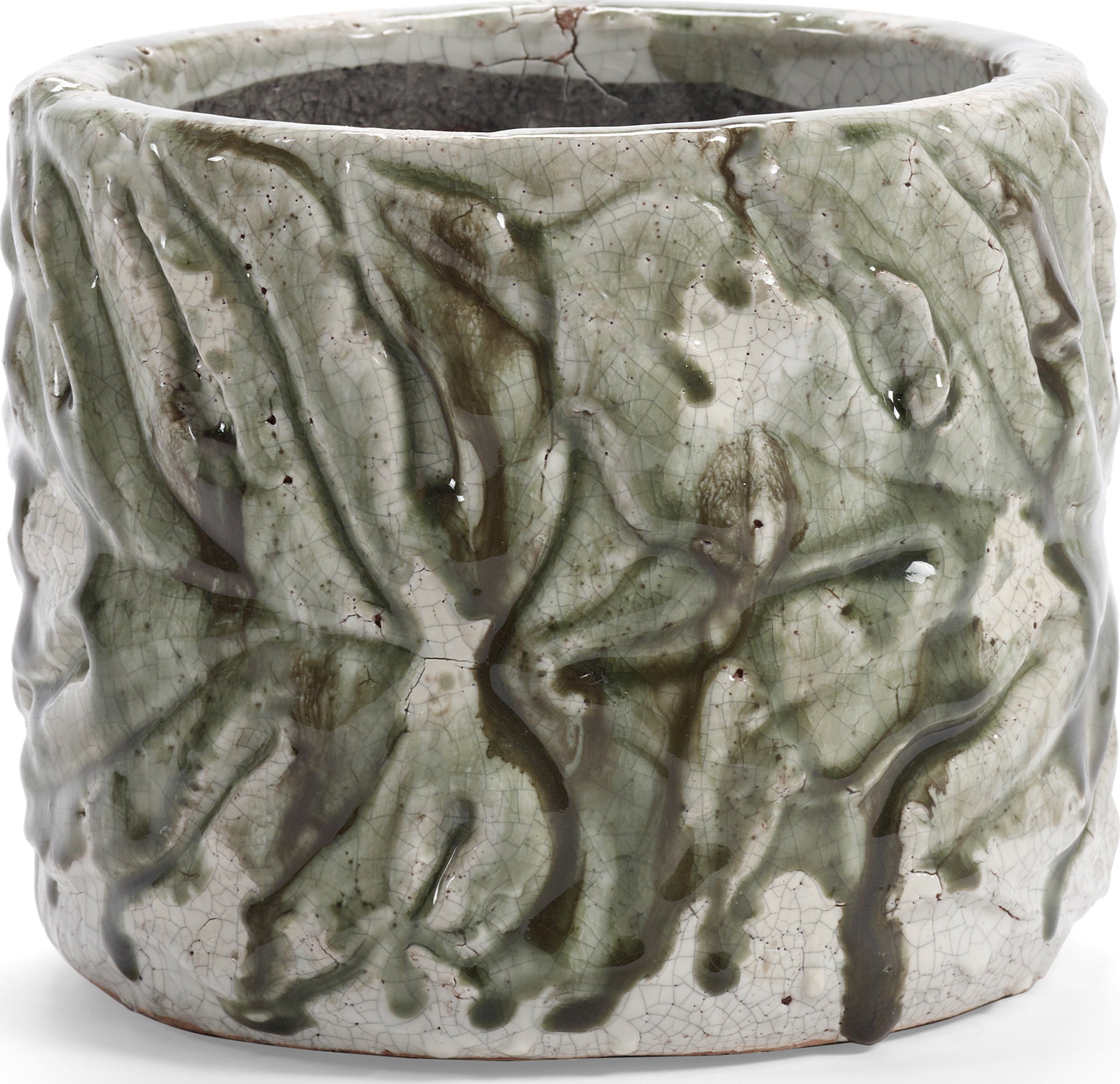 Osłonka na doniczkę Glazed Shades 18,5 cm zielona