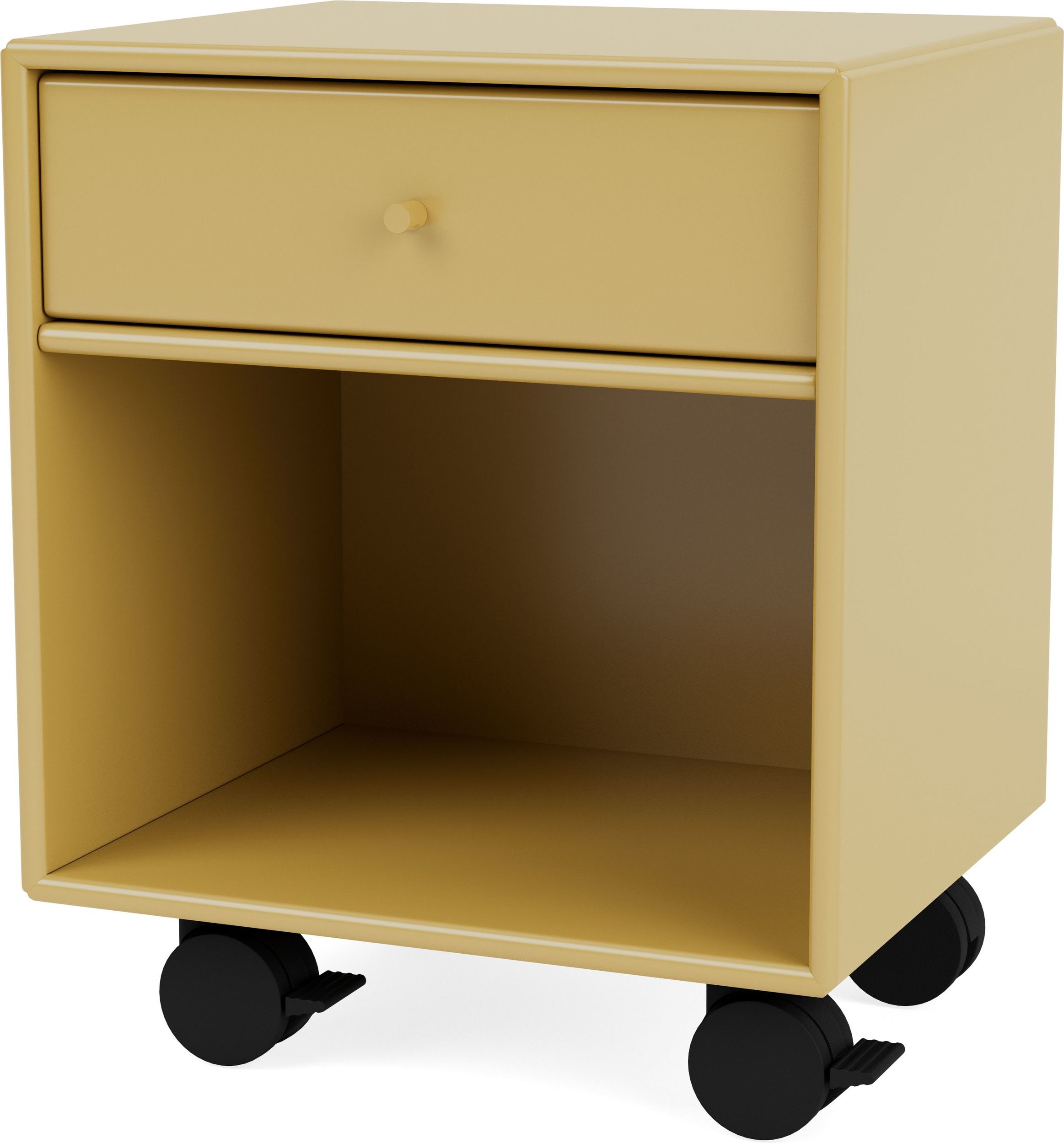 Szafka nocna Dream musztardowa na kółkach