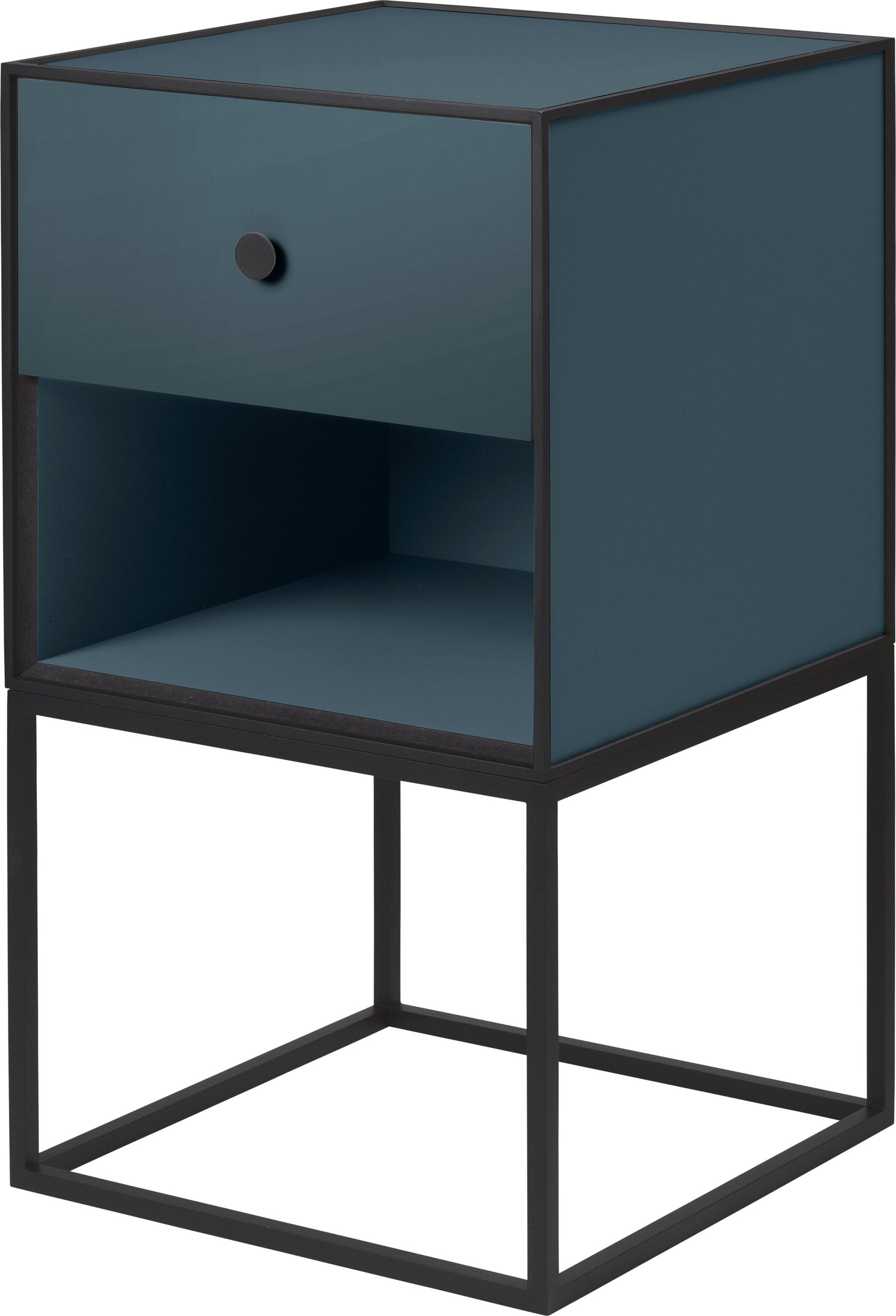 Szafka Frame 35 ciemnoturkusowa na stelażu z szufladą