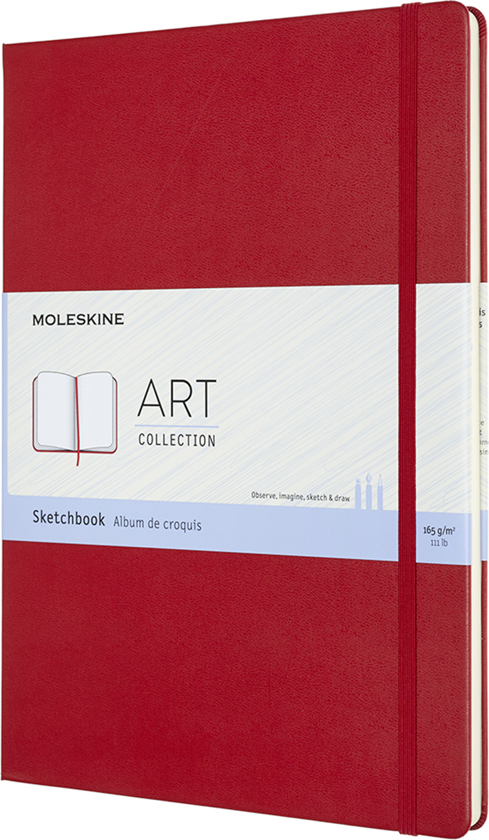 Szkicownik Moleskine A4 96 stron czerwony 165 g/m² twarda oprawa