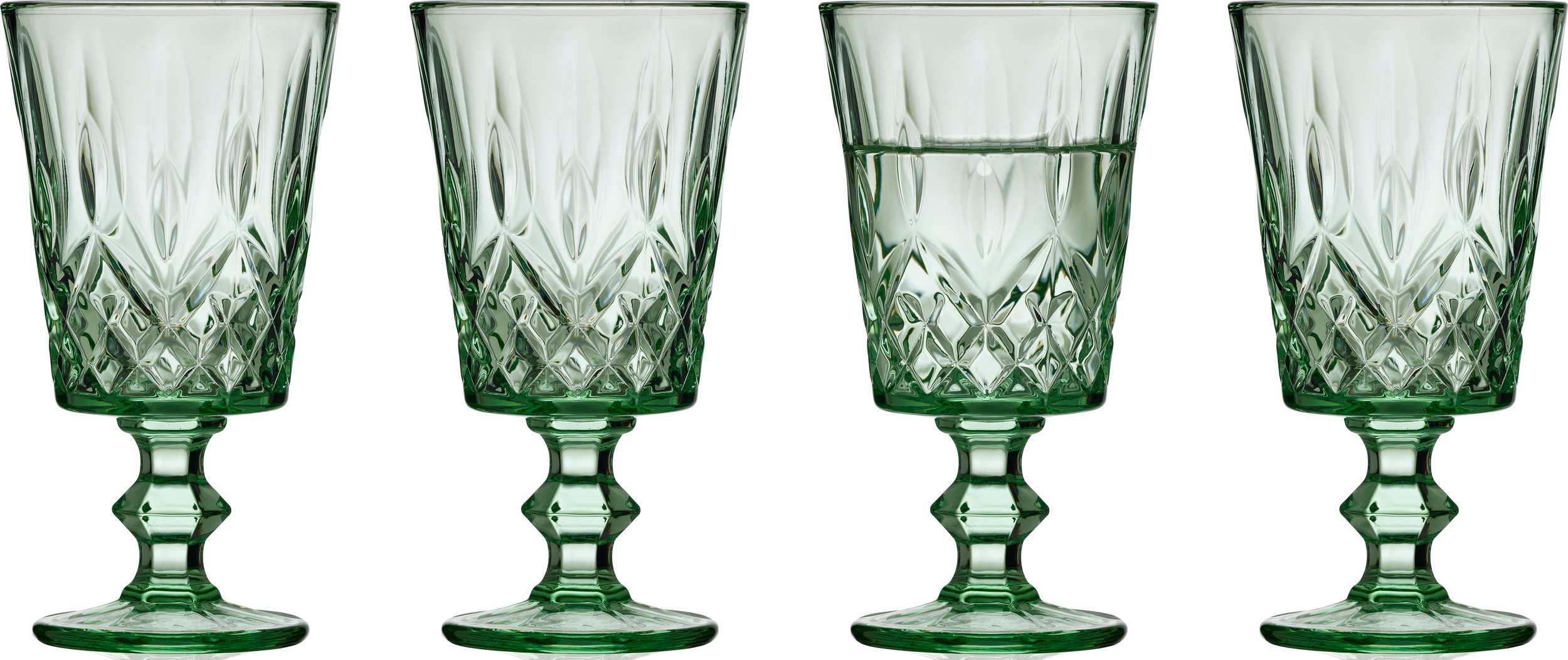 Kieliszki do wina Sorrento 290 ml zielone 4 szt.