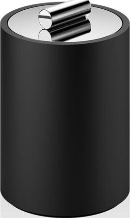 Pojemnik łazienkowy Stone S chrom-czarny z pokrywką