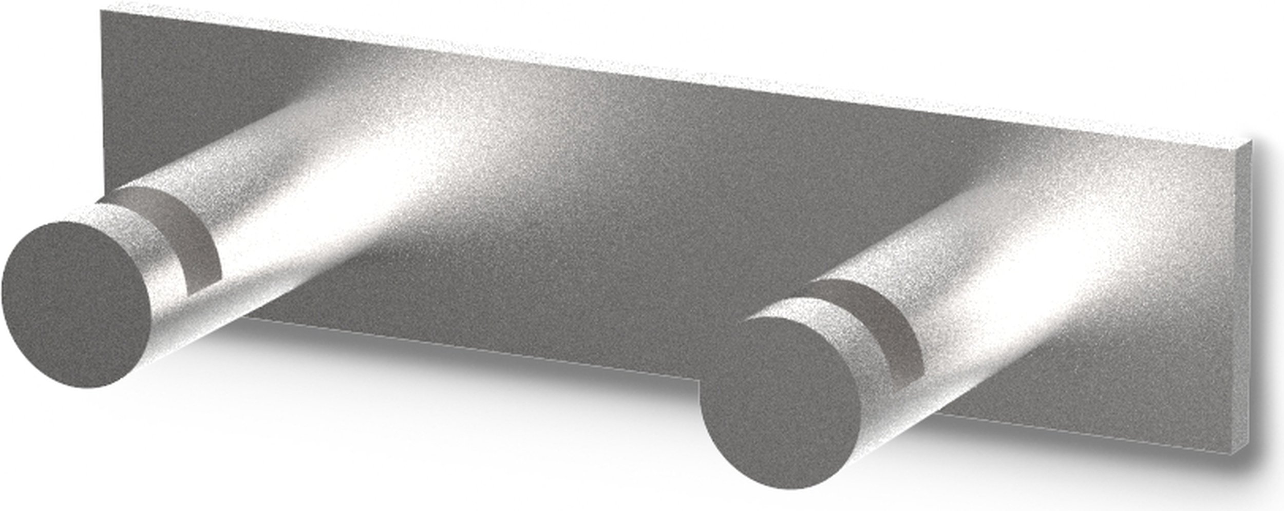 Wieszak haczyk na ręczniki Mikado Frame podwójny stal nierdzewna matowa