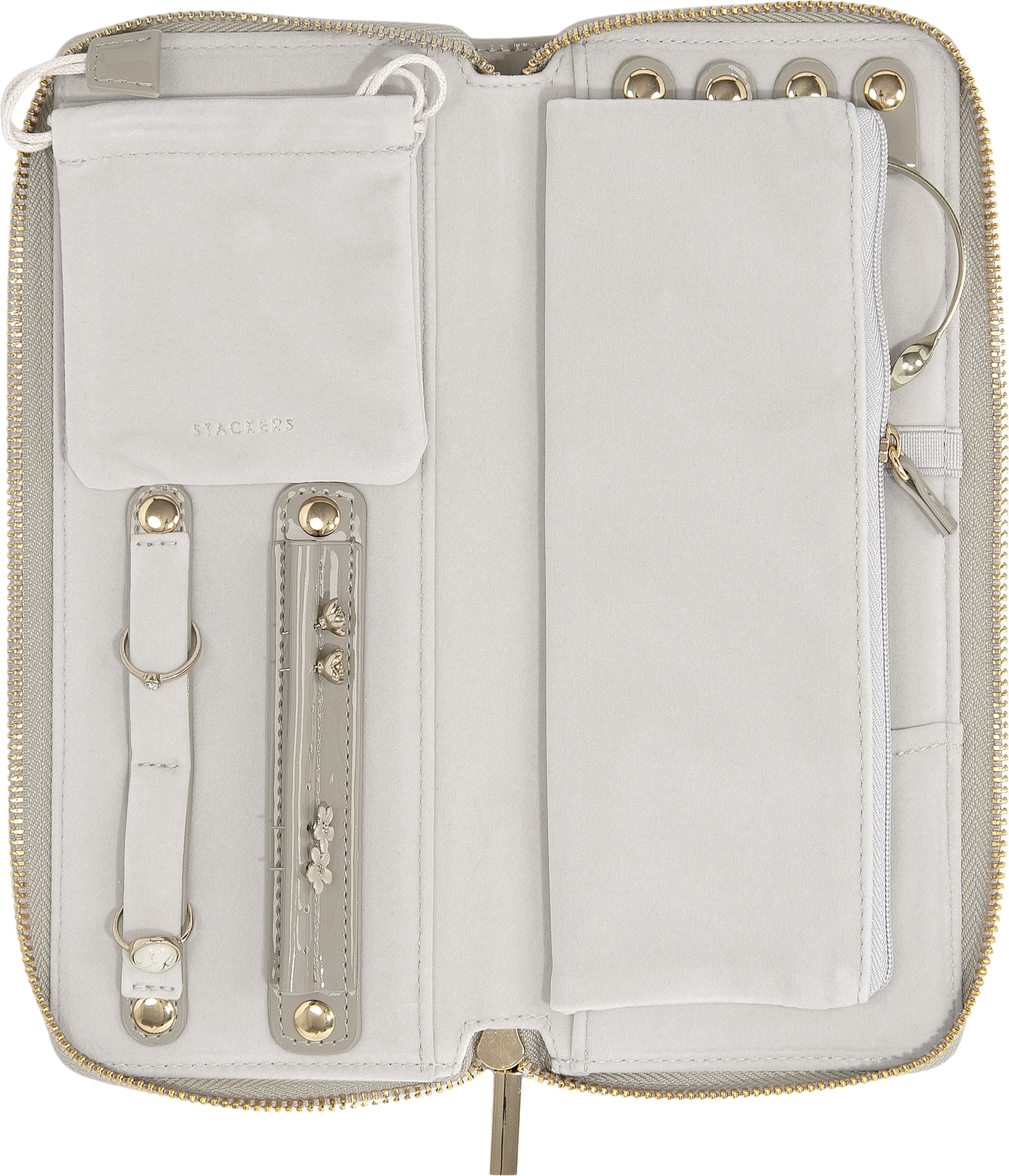 Pudełko podróżne na biżuterię z miejscem na pierścionki Stackers putty