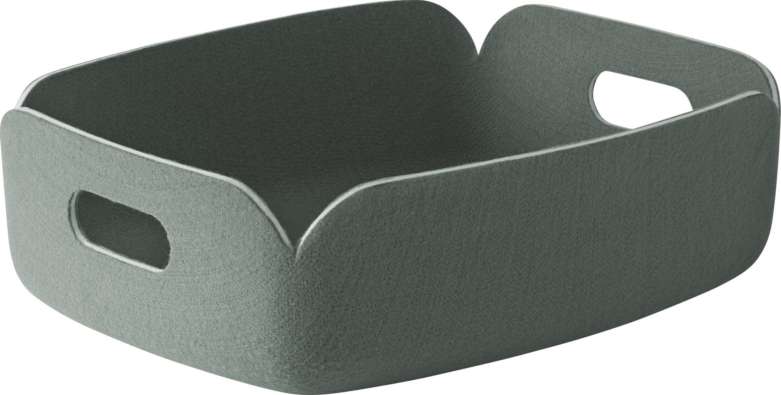 Kosz do przechowywania Restore niski 31 x 40 cm zgaszona zieleń