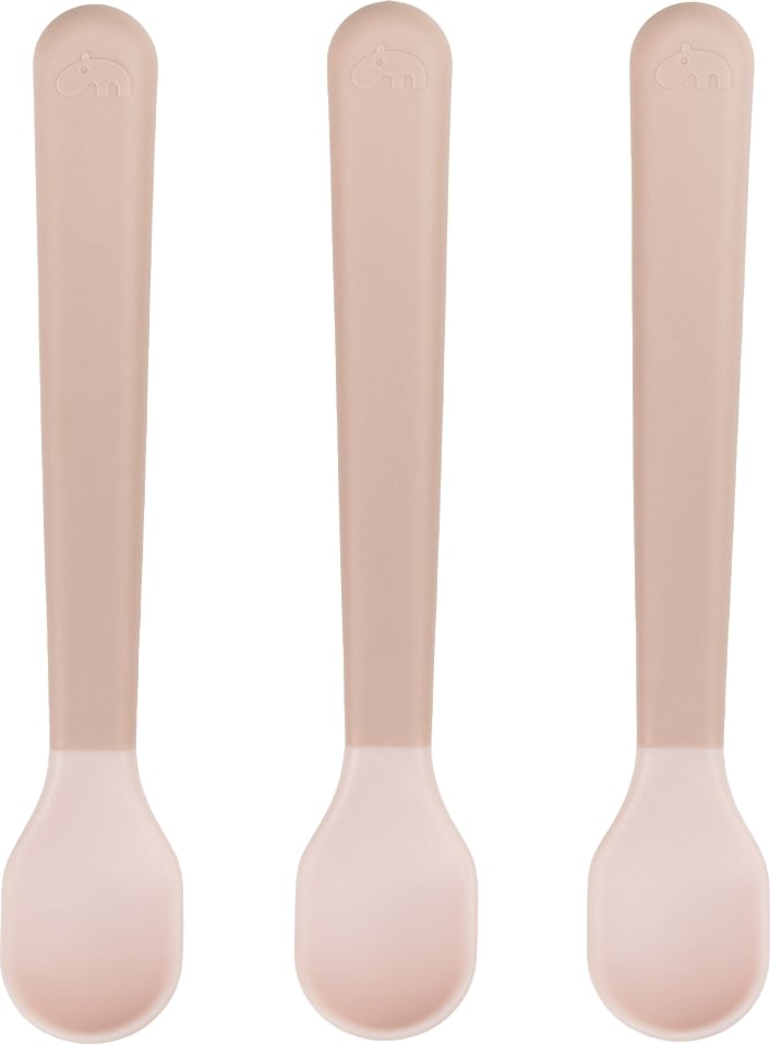 Łyżeczki dla niemowląt Foodie pudrowy róż 3 szt.