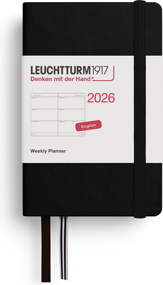 Planer tygodniowy w twardej oprawie Leuchtturm 1917 2026 EN A7 czarny