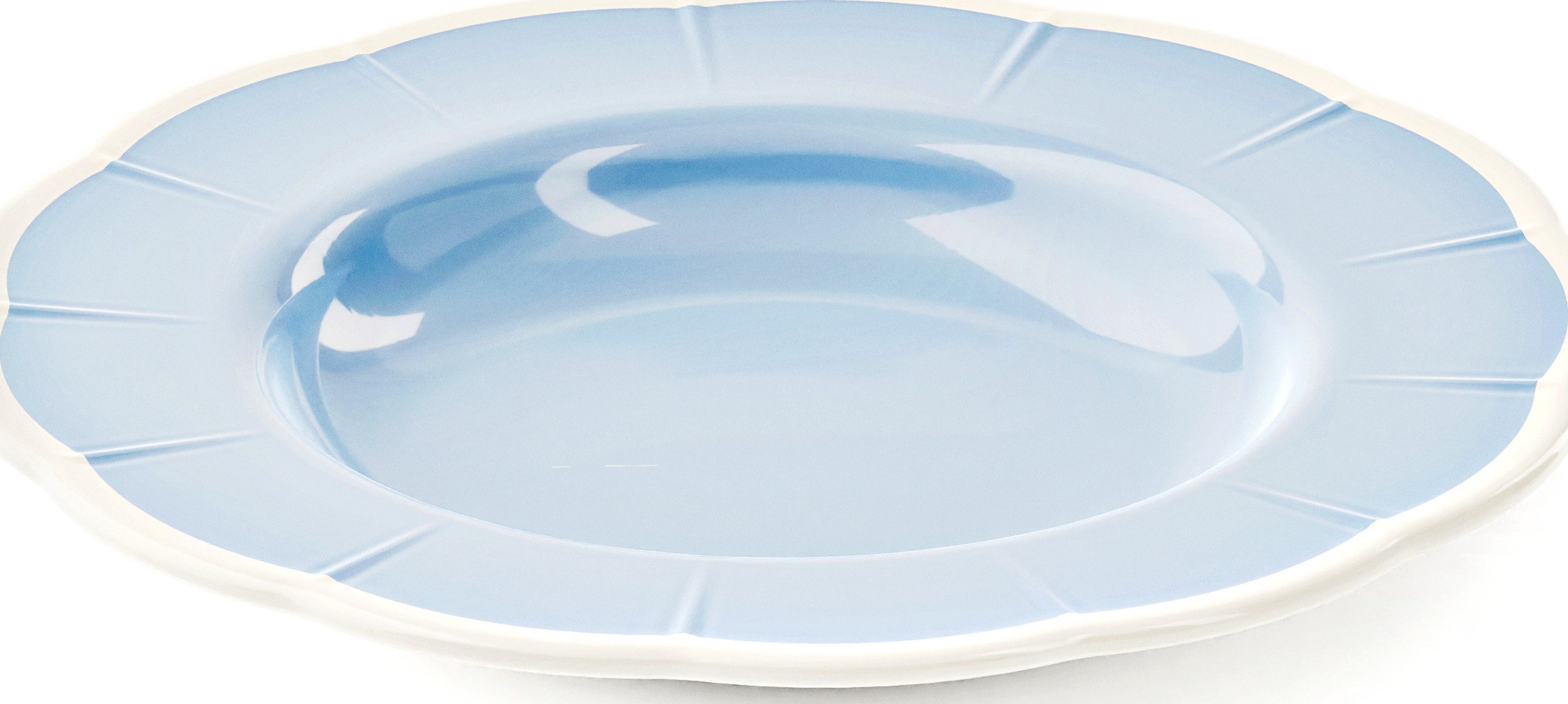 Talerz głęboki Flora 24 cm niebieski