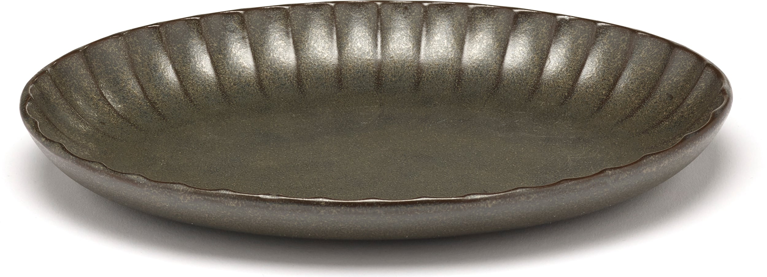 Misa do serwowania Inku owalna 22 cm ciemnozielona