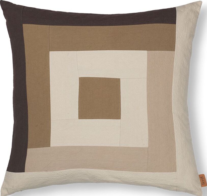 Poszewka na poduszkę Border 50 x 50 cm brązowo-piaskowa