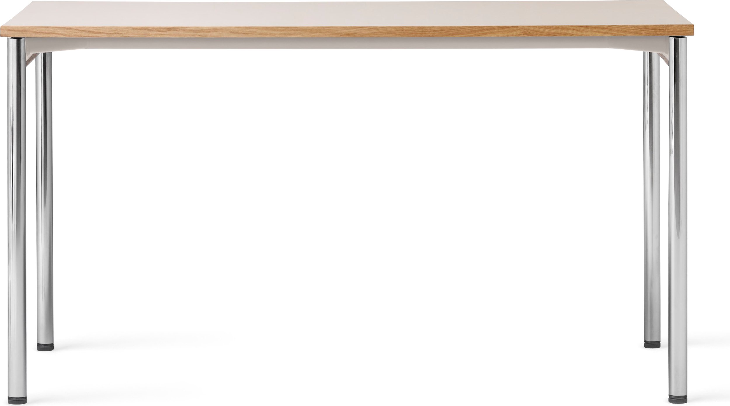 Stół Co 140 x 70 cm jasny dąb na chromowanych nogach