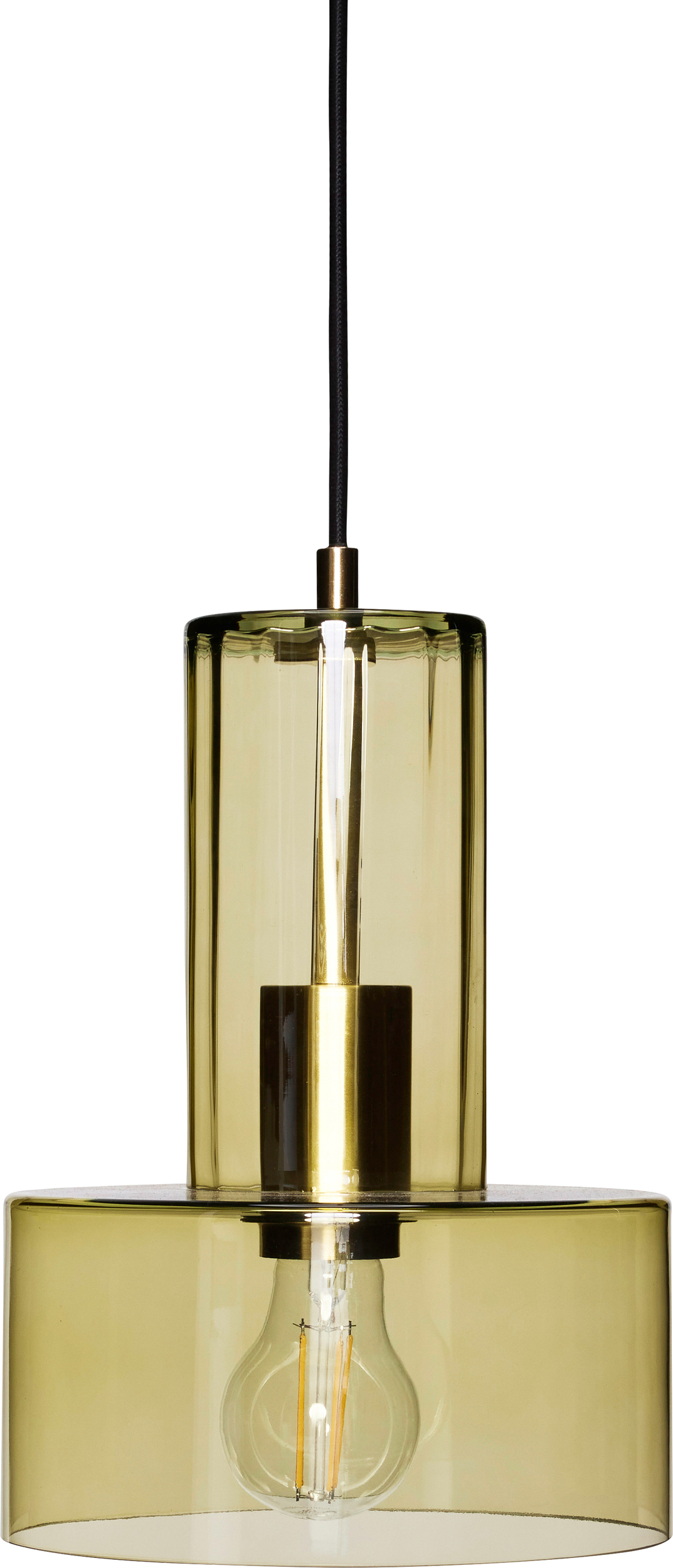 Lampa wisząca Hübsch 27 cm jasnozielona szklana