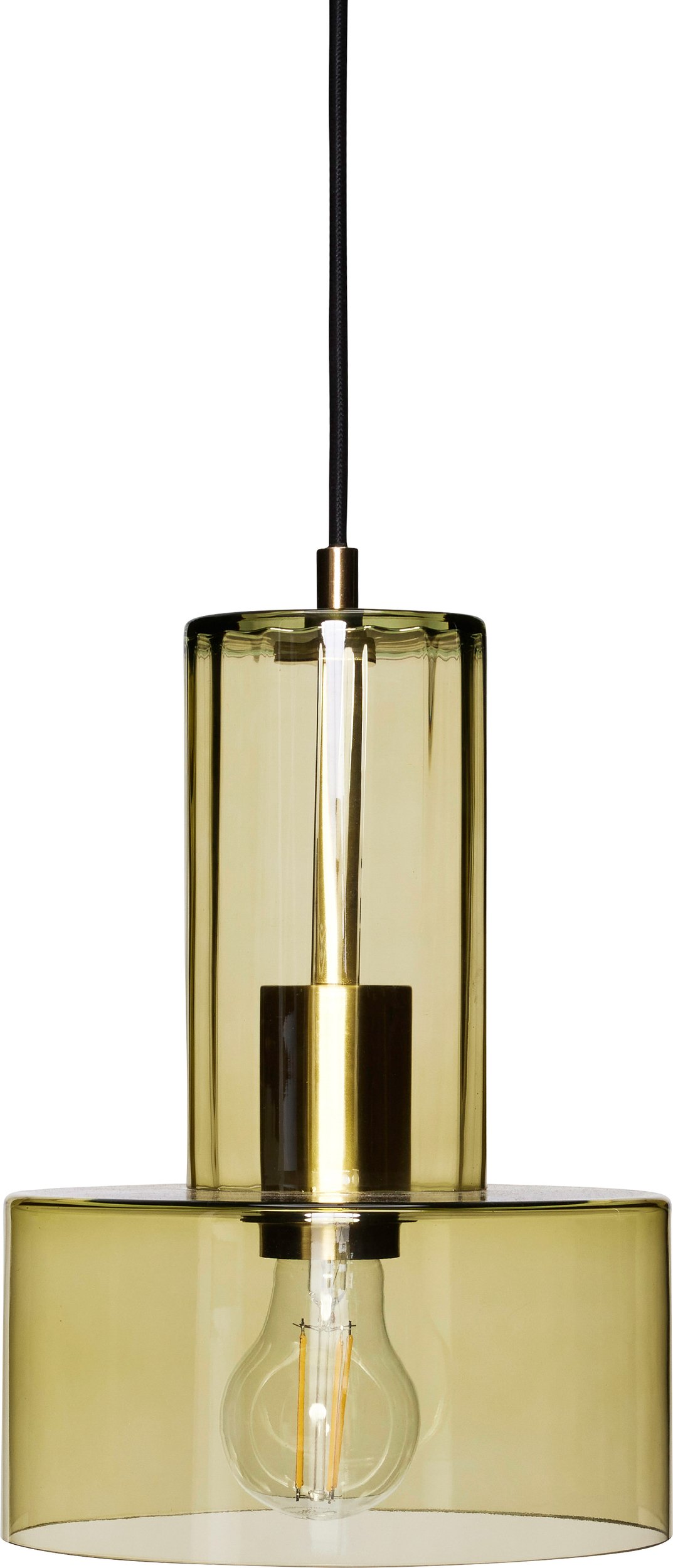 Lampa wisząca Hübsch 27 cm jasnozielona szklana