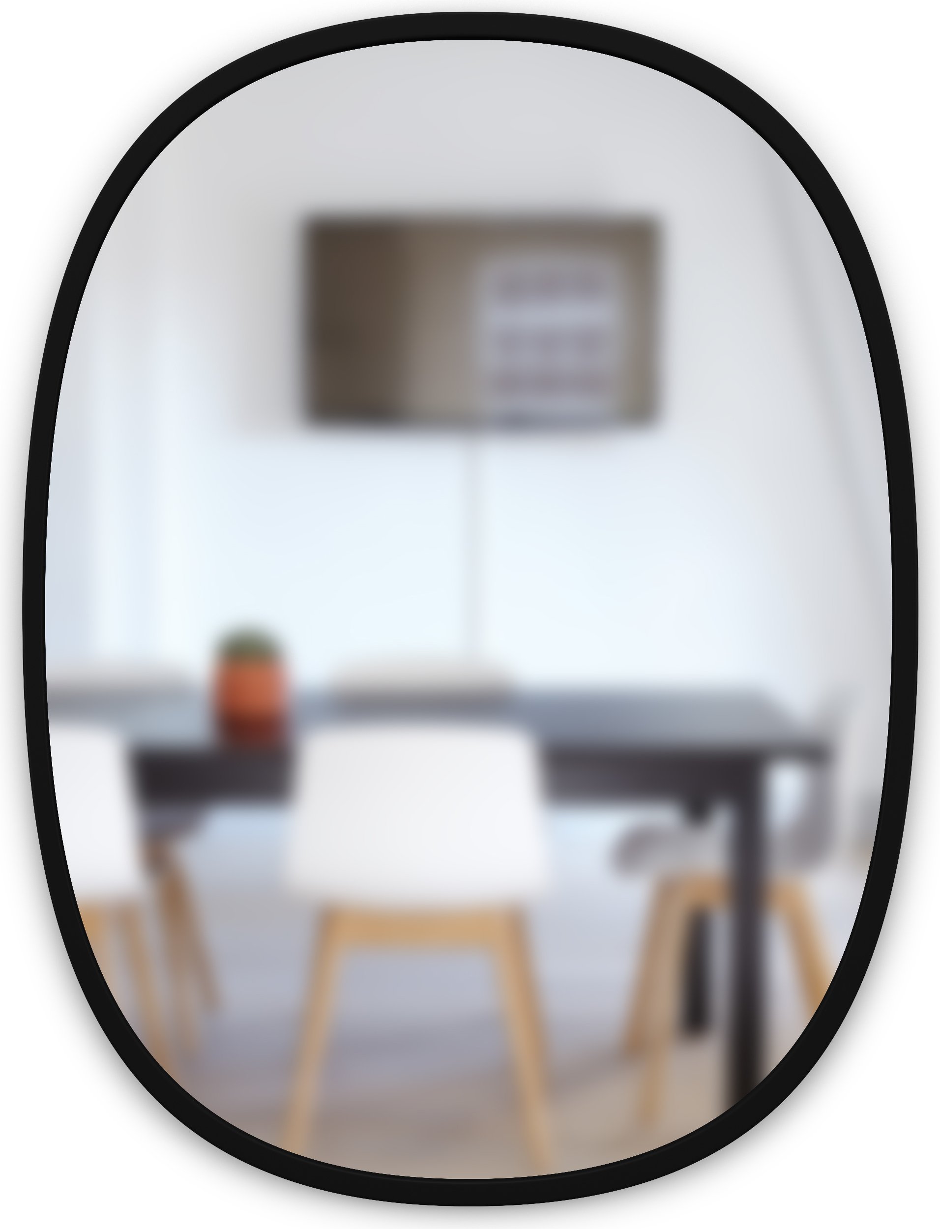 Lustro Hub owalne 60 cm czarne