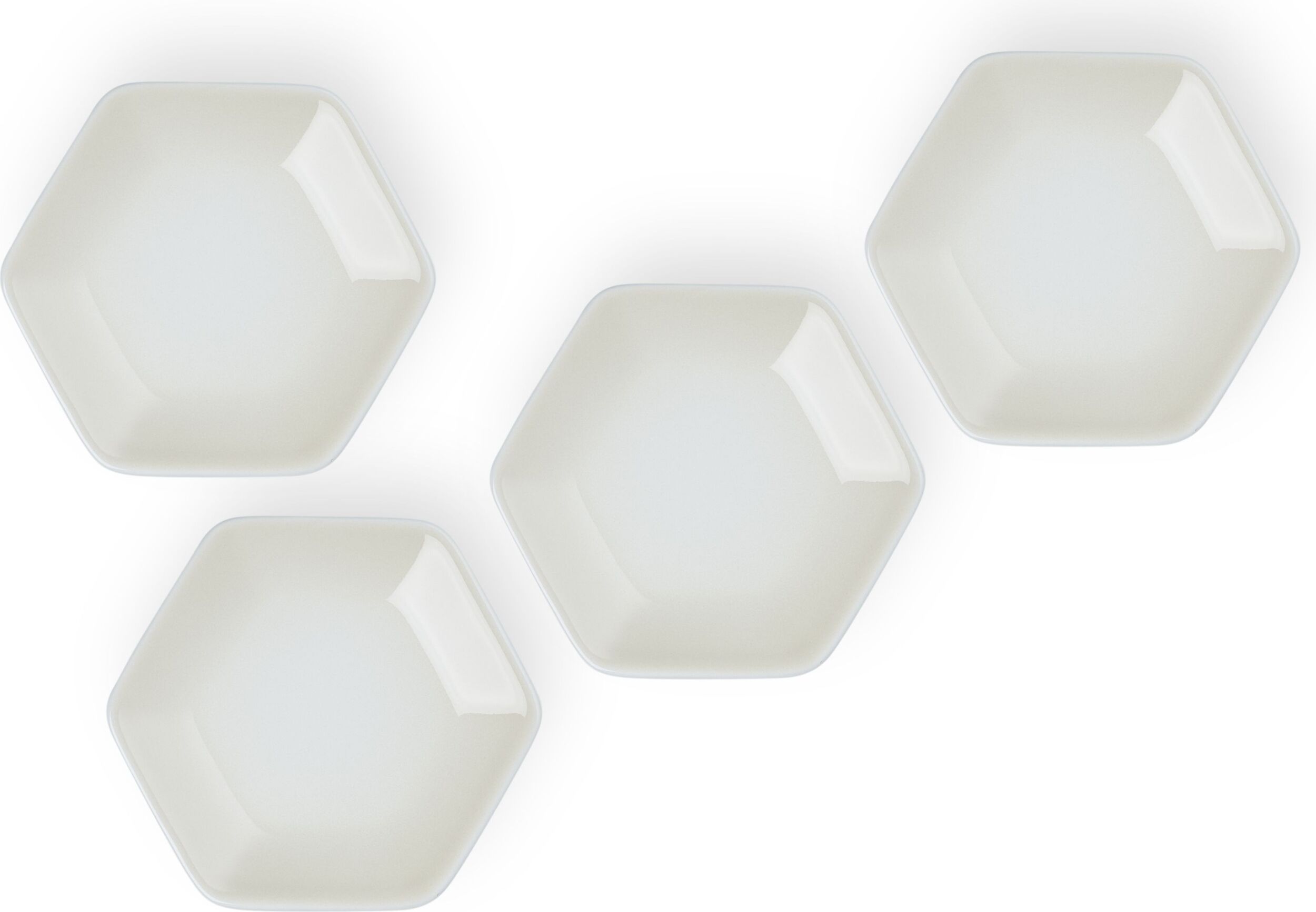 Miseczki na sosy i dipy Le Creuset sześciokątne 9,5 cm beżowe 4 szt.