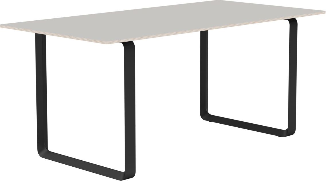 Stół Muuto 170 x 85 cm szary linoleum nogi czarne