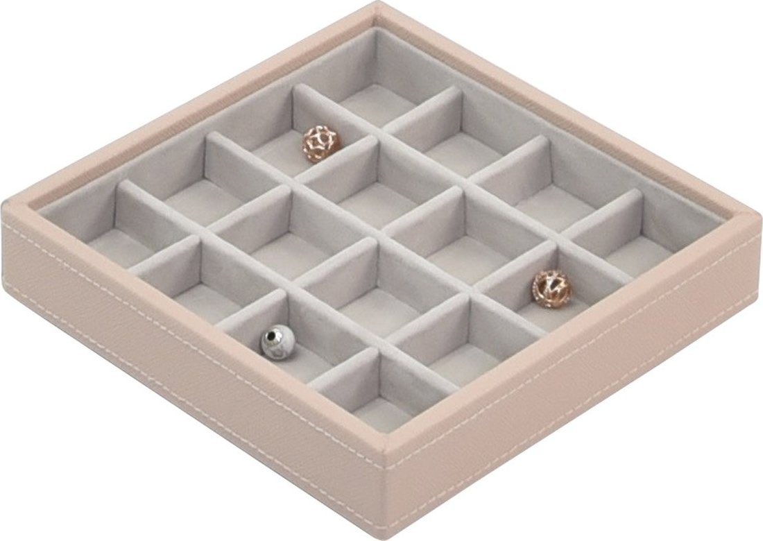 Szkatułka na charmsy Stackers 16 komorowa jasnoróżowa