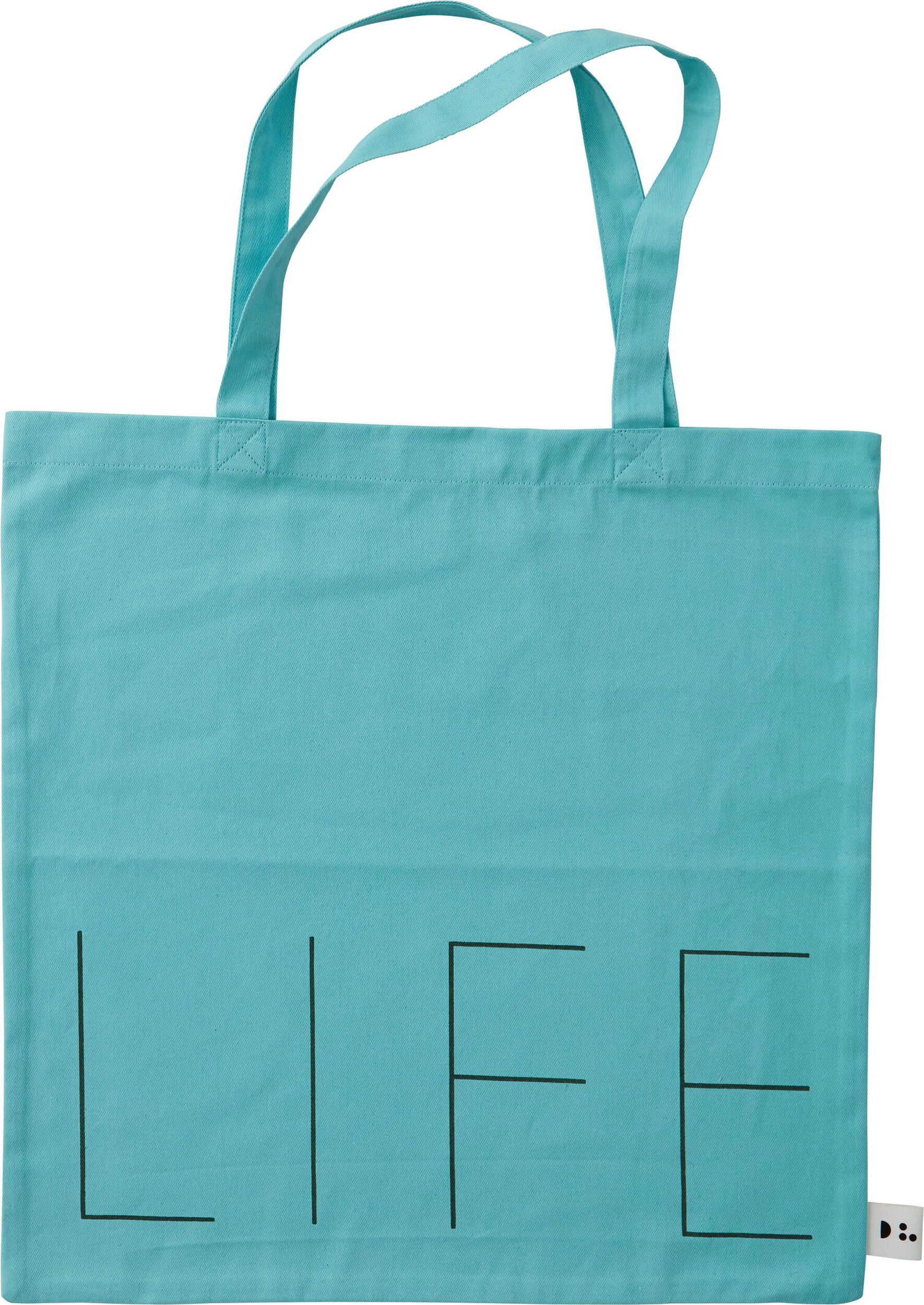 Torba na zakupy Design Letters Life turkusowa