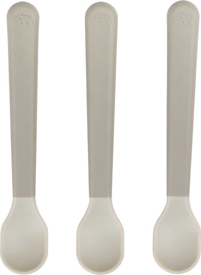 Łyżeczki dla niemowląt Foodie szarobeżowe 3 szt.